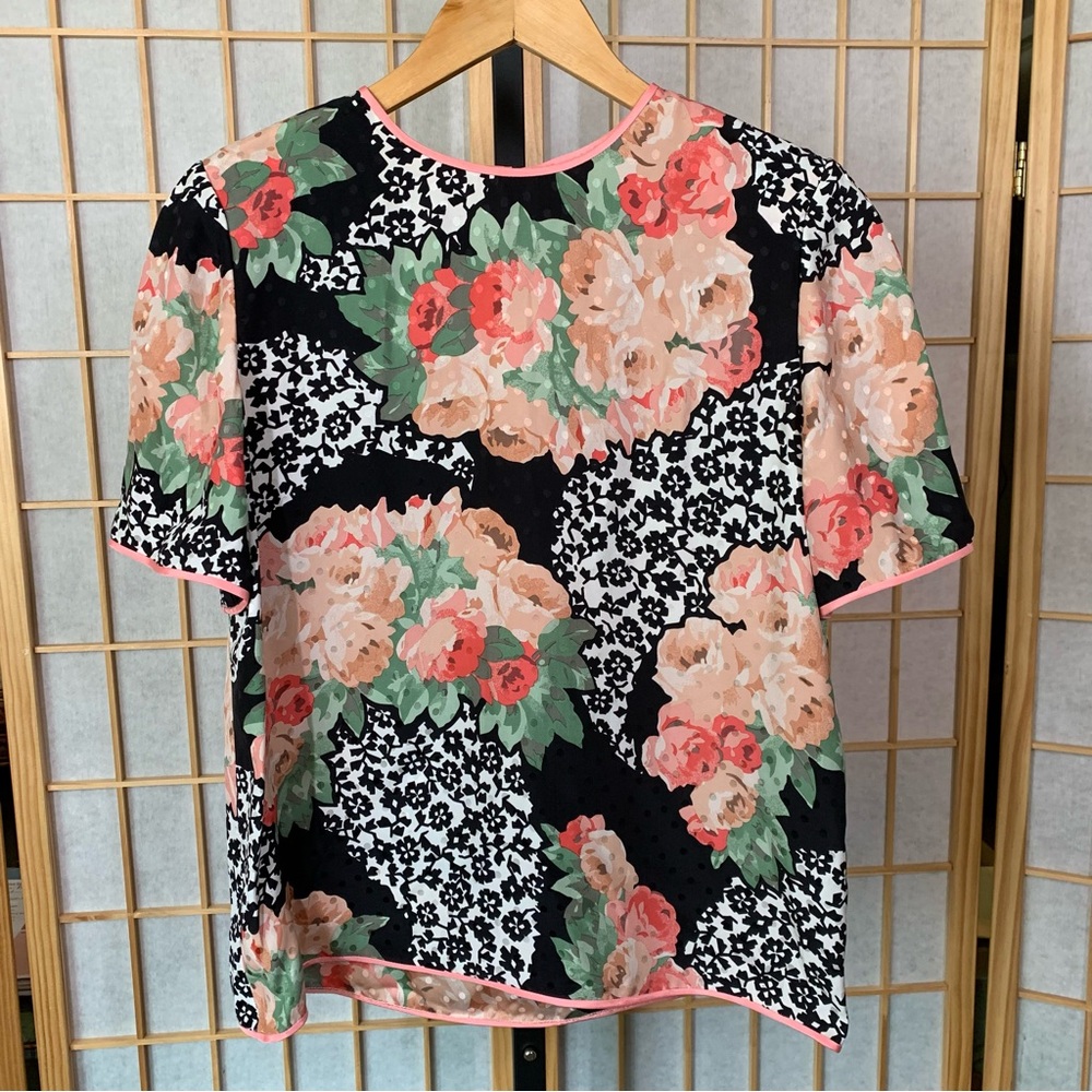 Vintage Jonal Satin Floral Blouse - Picture 8 of 8